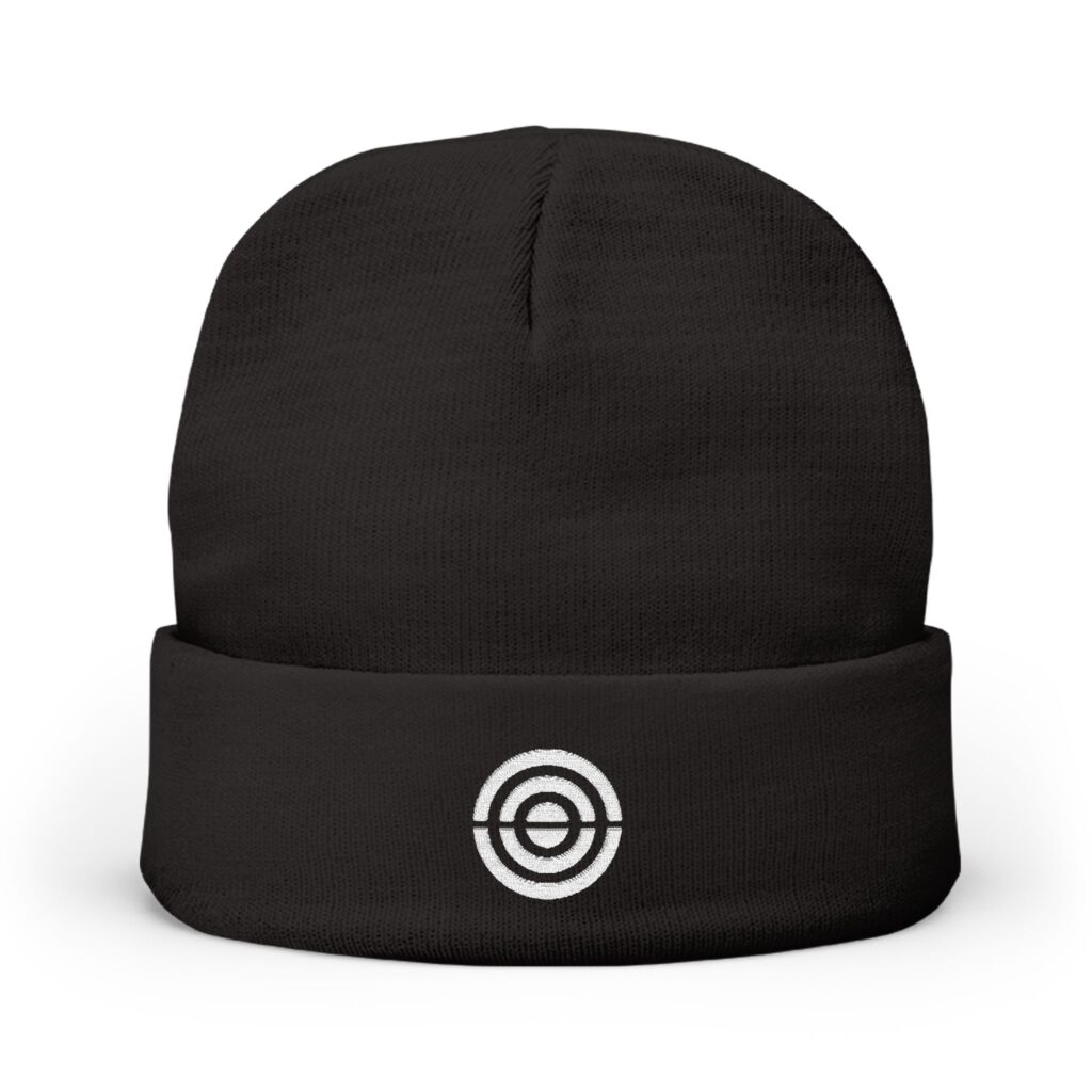 Embroidered Bullseye Glass Icon Knit Beanie