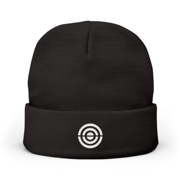 Embroidered Bullseye Glass Icon Knit Beanie