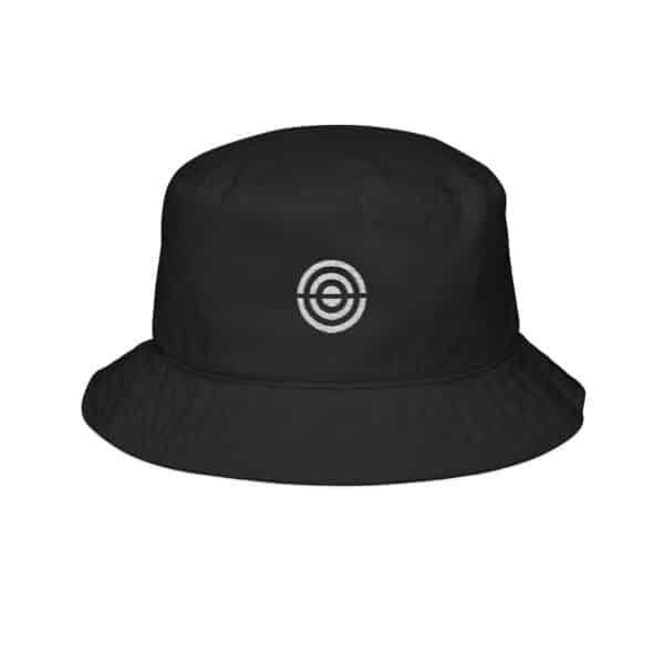 Bullseye Glass Embroidered Icon Bucket Hat in Black