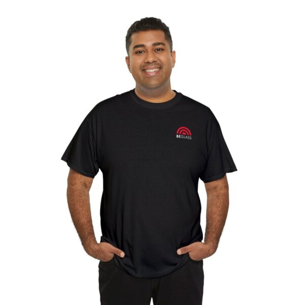 Black t-shirt with BEGLASS logo