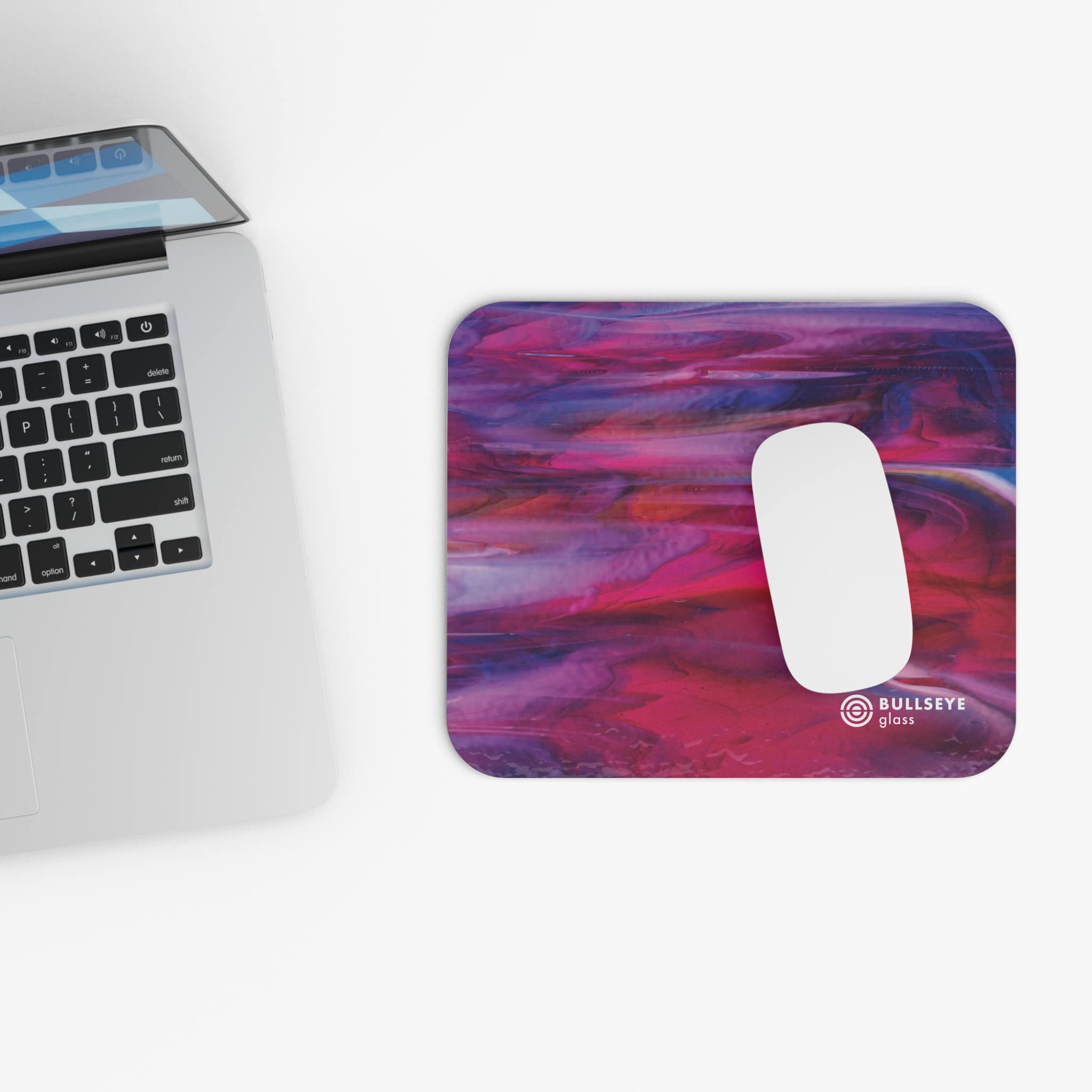 Cranberry Pink and Gold Purple Streaky 3334 Mouse Pad - Image 4