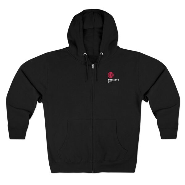 BULLSEYE GLASS Unisex Zip Hoodie - Cozy Casual Wear for Everyday Adventures