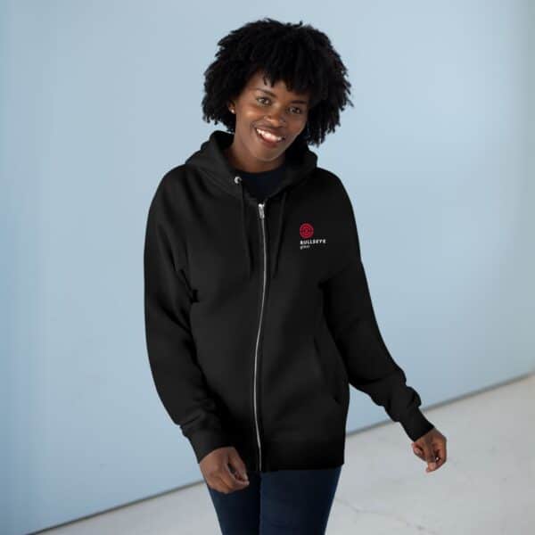 BULLSEYE GLASS Unisex Zip Hoodie - Cozy Casual Wear for Everyday Adventures - Image 3