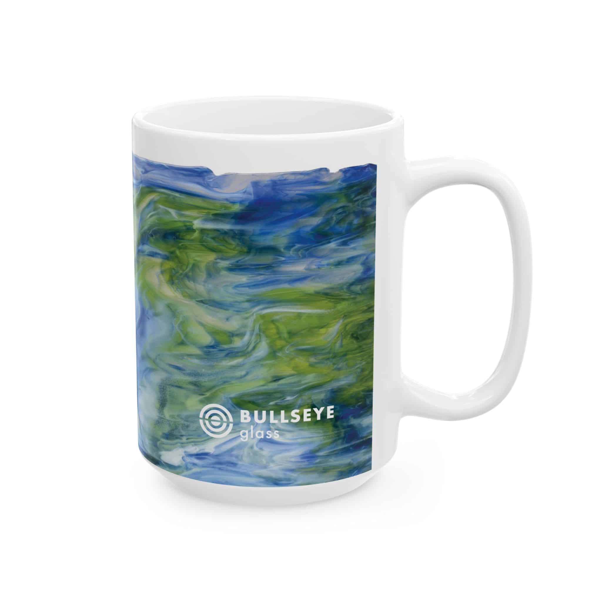 Glascadia - 2026 - Blue & Green Streaky Colorway Mug, (15 oz) - Image 4