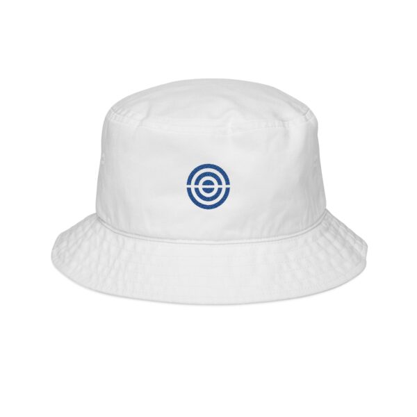 Bullseye Glass Embroidered Icon Bucket Hat in White