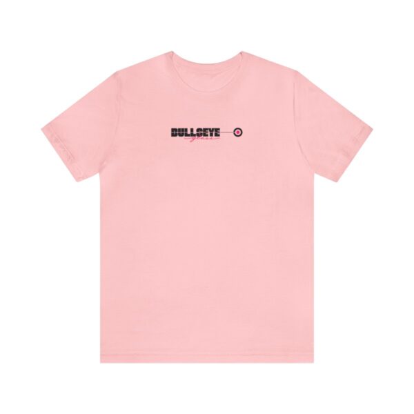 90s era Bullseye logo on pink t-shirt