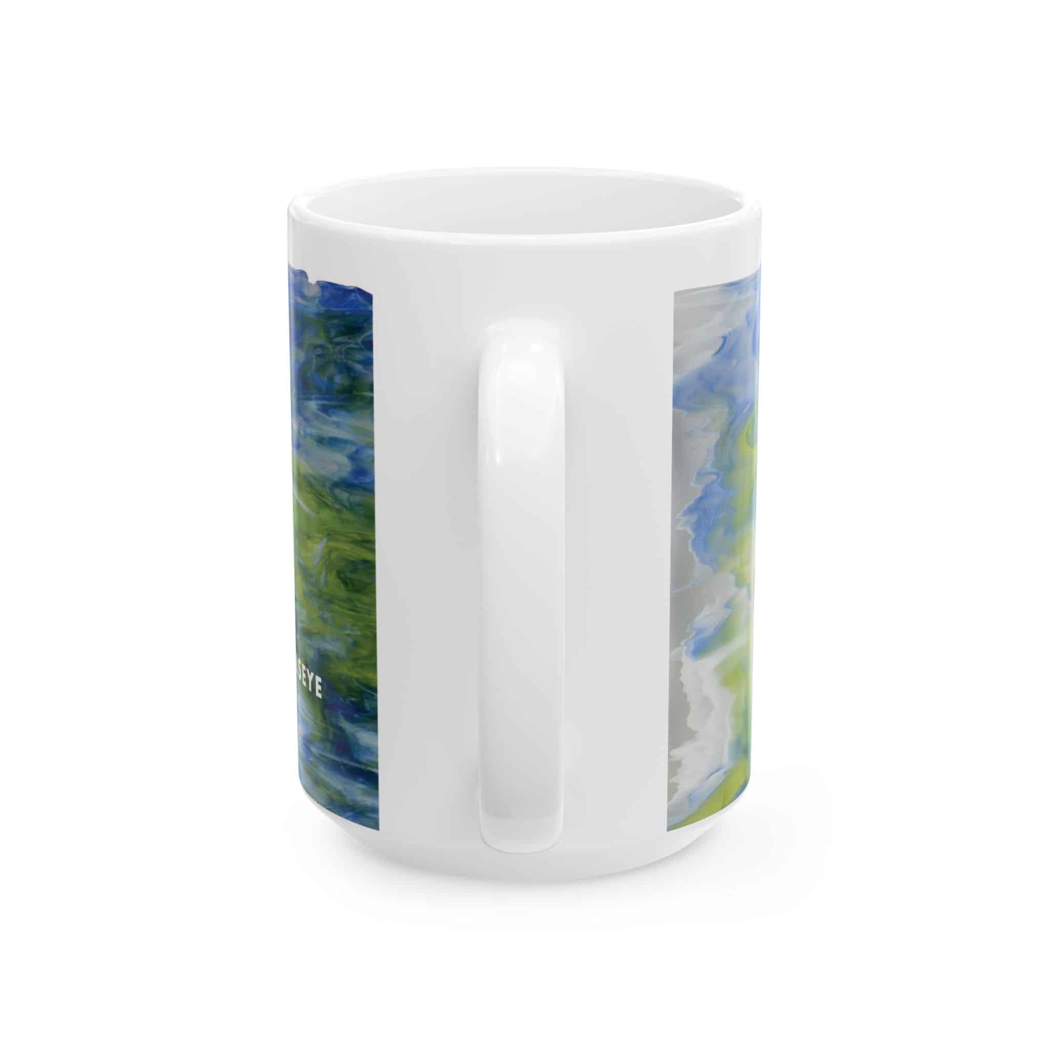 Glascadia - 2026 - Blue & Green Streaky Colorway Mug, (15 oz) - Image 2