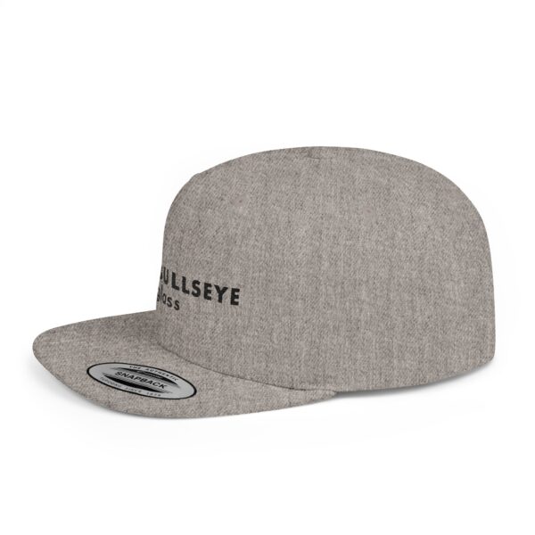 Bullseye Glass Embroidered Logo Flat Bill Snapback Hat - Image 9