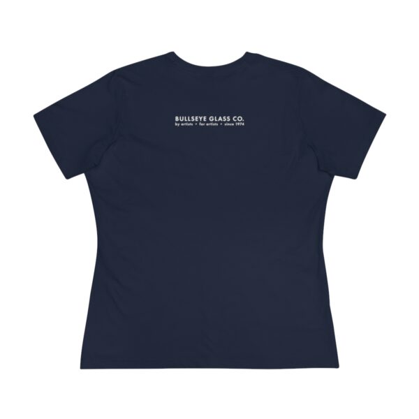 Back of Navy Blue T-shirt with white Bullseye Logo