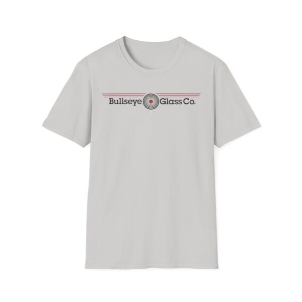 Bullseye Glass vintage letterhead on light gray t-shirt