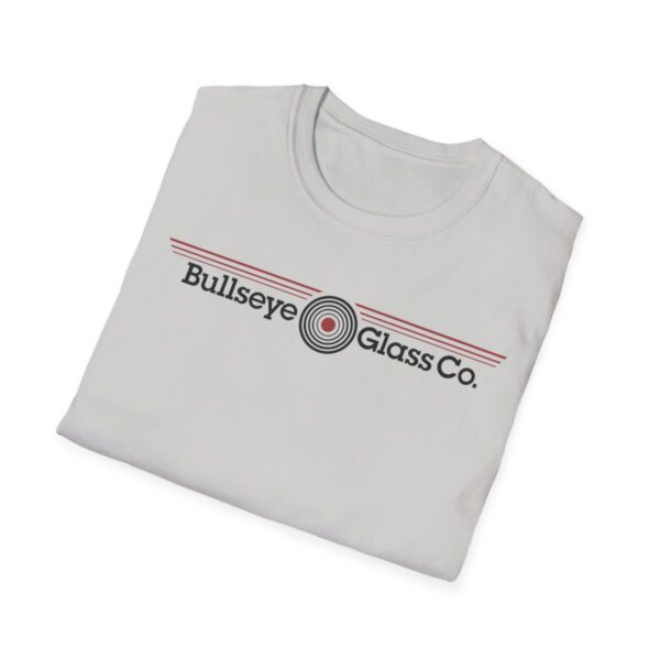 Bullseye Glass vintage letterhead on light gray t-shirt