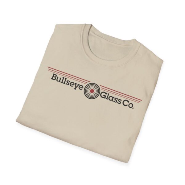 Bullseye Glass vintage letterhead on beige t-shirt