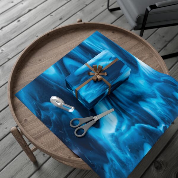 Blue and White streaky glass gift wrap