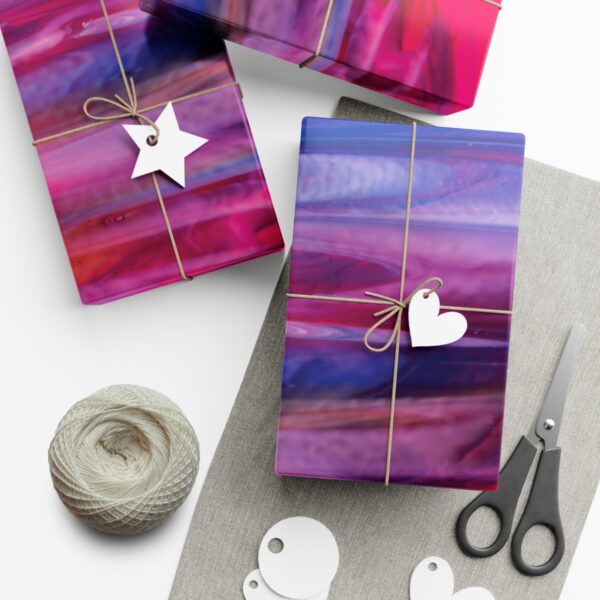 Purple and Fuchsia streaky glass wrapping paper