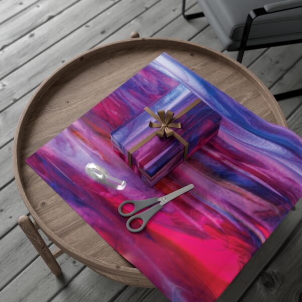 Purple and Fuchsia streaky glass wrapping paper