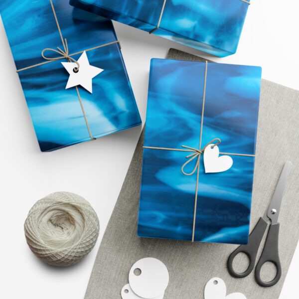 Blue and White streaky glass gift wrap