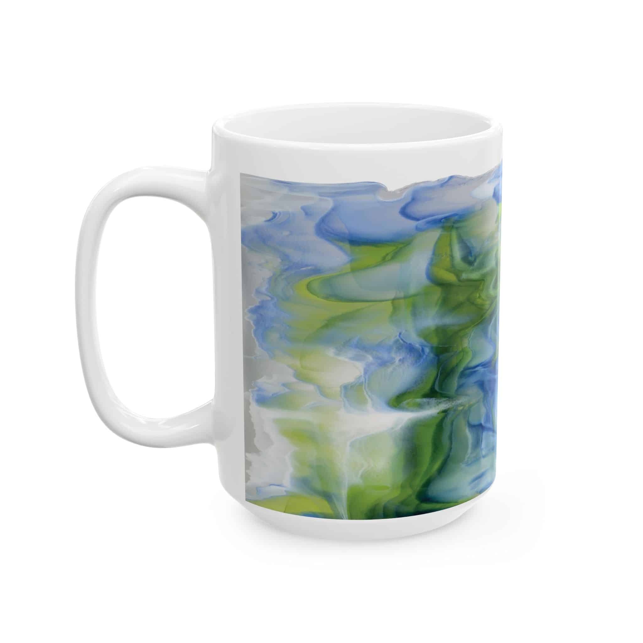Glascadia - 2026 - Blue & Green Streaky Colorway Mug, (15 oz) - Image 3
