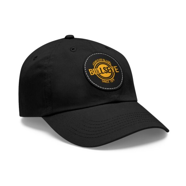 Bullseye heritage logo on a black baseball cap