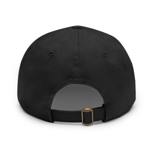 Back of black baseball cap